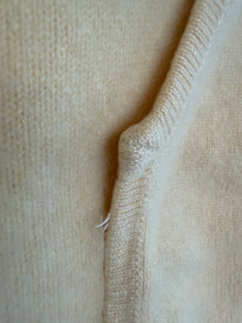 Butter Yellow 100% Cashmere Pullover Hoodie - Picture 4 of 4